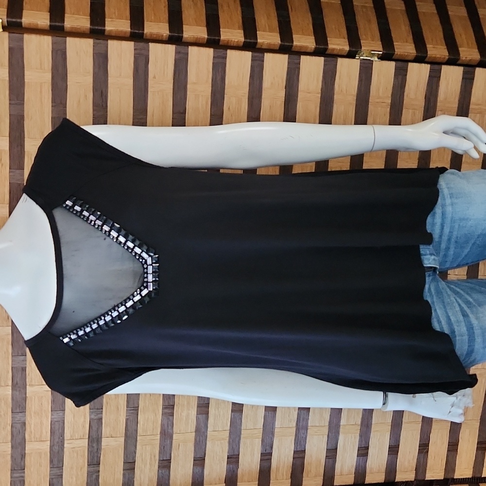 Carmen Marc Valvo diamond sheer upper top